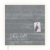 Sigel tableau en verre magnétique LED (48 x 48 cm) - béton 208855 - 1
