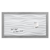Sigel tableau en verre magnétique motif vagues (91 x 46 cm) - blanc 208830 - 1