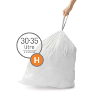 Simplehuman sacs-poubelle à lien coulissant code H 30-35 litres (20 pièces) SSI00033