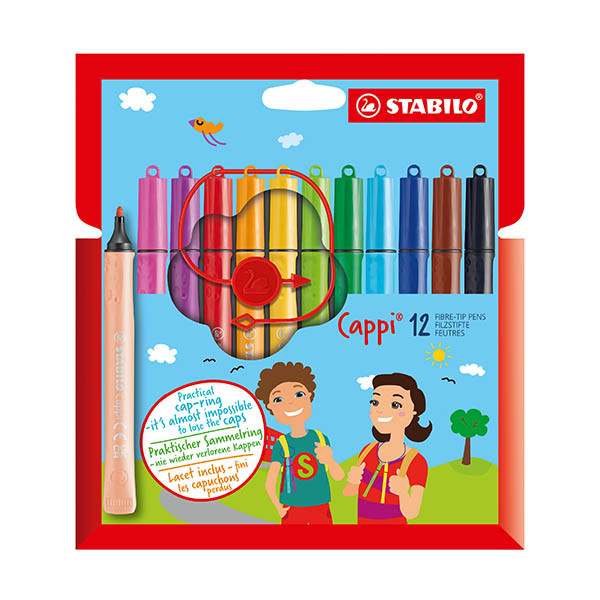 Stabilo Cappi feutres de coloriage (12 pièces) 206282 - 1