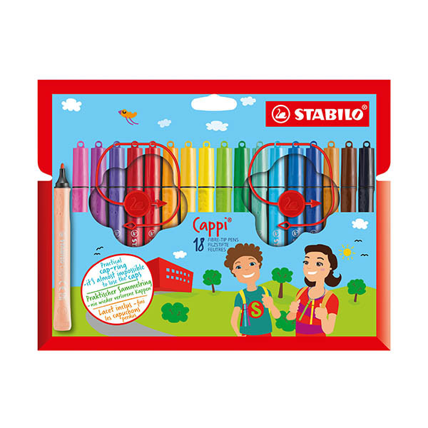 Stabilo Cappi feutres de coloriage (18 pièces) 206283 - 1