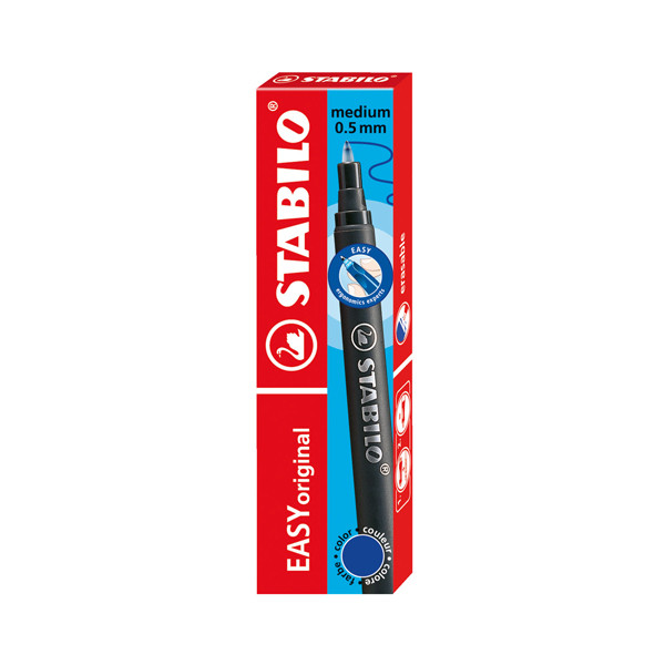 Stabilo Easy Original recharge stylo roller moyen (3 pièces) - bleu 6890041 200102 - 1