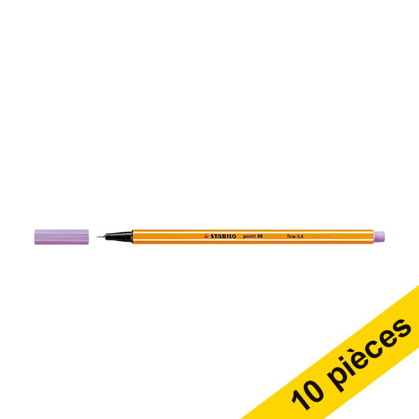 Offre : 10x Stabilo Point 88 feutre à pointe fine - lilas clair 200217 - 1