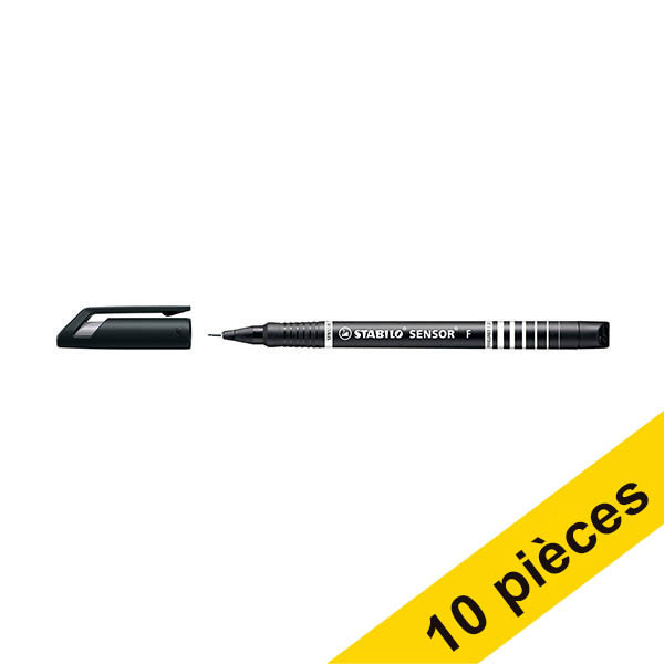 Offre spéciale : 10x Stabilo SENSOR fineliner - noir 206121 - 1
