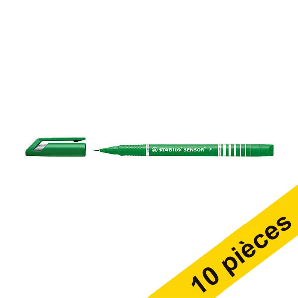 Offre spéciale : 10x Stabilo SENSOR fineliner - vert 206125 - 1