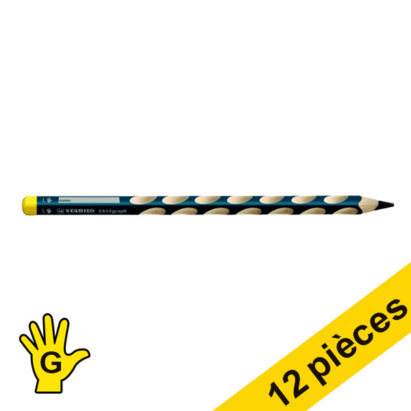 Stabilo Offre spéciale : 12x Stabilo Easy Graph crayon 3.15 mm (HB) gaucher  280013 - 1