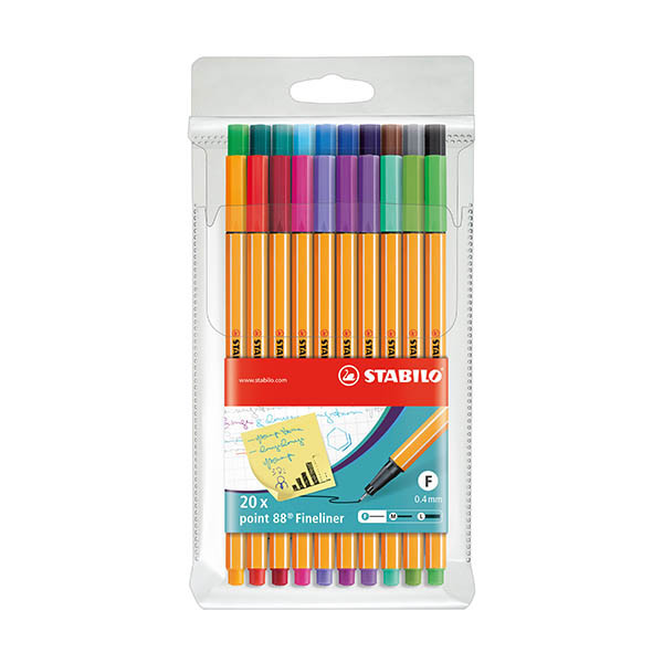 Stabilo Point 88 coffret de feutres à pointe fine (20 pièces) 246464 - 1
