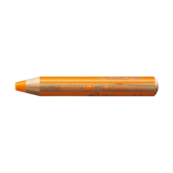 Stabilo Woody 3 en 1 crayon de couleur - orange 206137 - 1