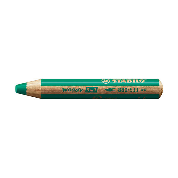 Stabilo Woody 3 en 1 crayon de couleur - vert 206136 - 1