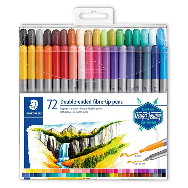 Staedtler 3200 feutre de coloriage à double pointe (72 pièces) 3200TB72 209518 - 1