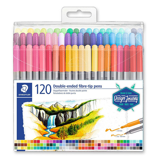 Staedtler 3200 feutres de coloriage à double pointe (120 pièces) 3200TB120 209519 - 1