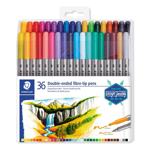 Staedtler 3200 feutres de coloriage à double pointe (36 pièces) 3200TB36 209517 - 1