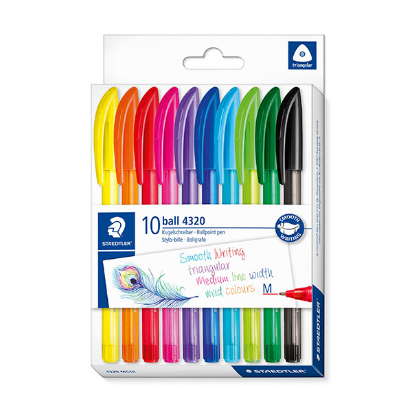 Staedtler 4320 stylo à bille (10 pièces) - couleurs assorties 4320MC10 209628 - 1