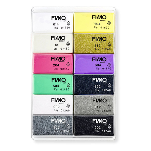 Staedtler Fimo effect pâte à modeler 25g (12 pièces) 8013C12-1 209652 - 2