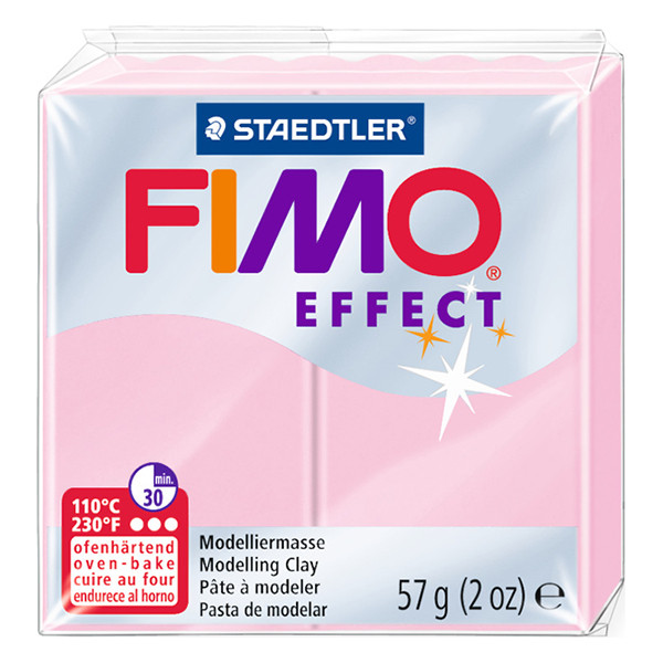 Staedtler Fimo effect pâte à modeler 57g - 205 rose pastel 8020-205 424608 - 1