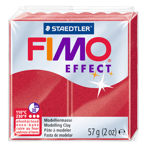 Staedtler Fimo effect pâte à modeler 57g - 28 rubis métallique 8020-28 424616 - 1