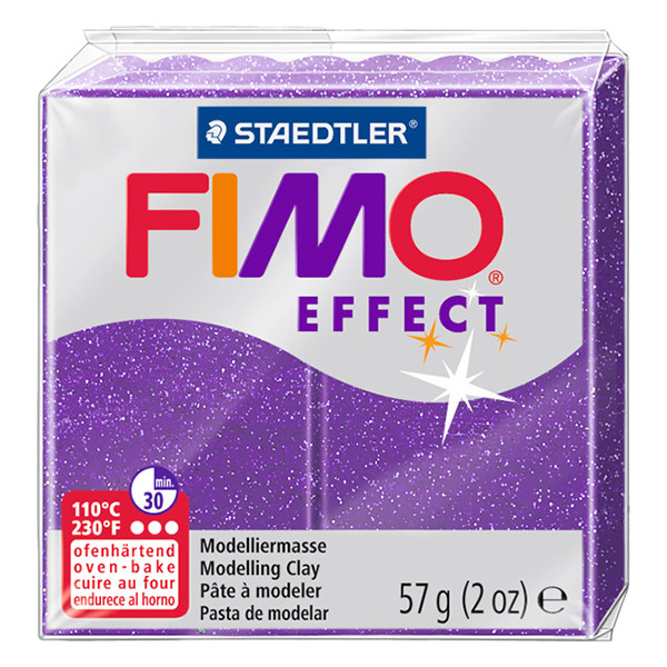 Staedtler Fimo effect pâte à modeler 57g - 602 lilas pailleté 8020-602 424588 - 1
