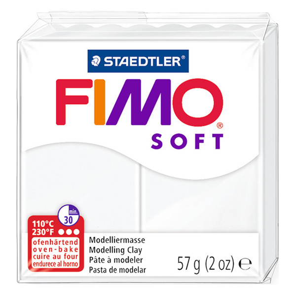 Staedtler Fimo soft pâte à modeler 57g - 0 blanc 8020-0 424624 - 1