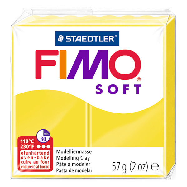 Staedtler Fimo soft pâte à modeler 57g - 10 jaune citron vert 8020-10 424536 - 1