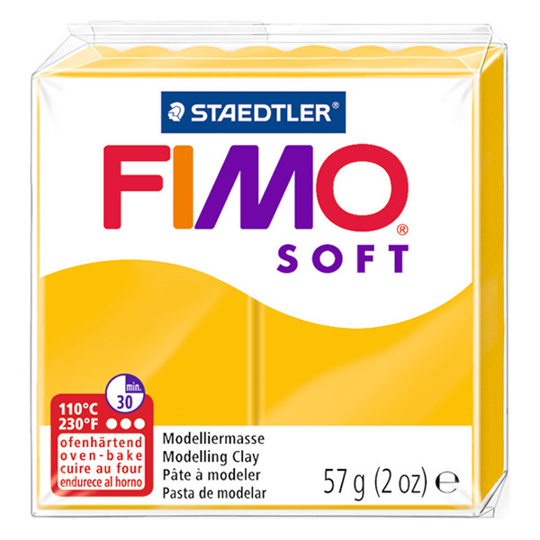 Staedtler Fimo soft pâte à modeler 57g - 16 jaune soleil 8020-16 424538 - 1