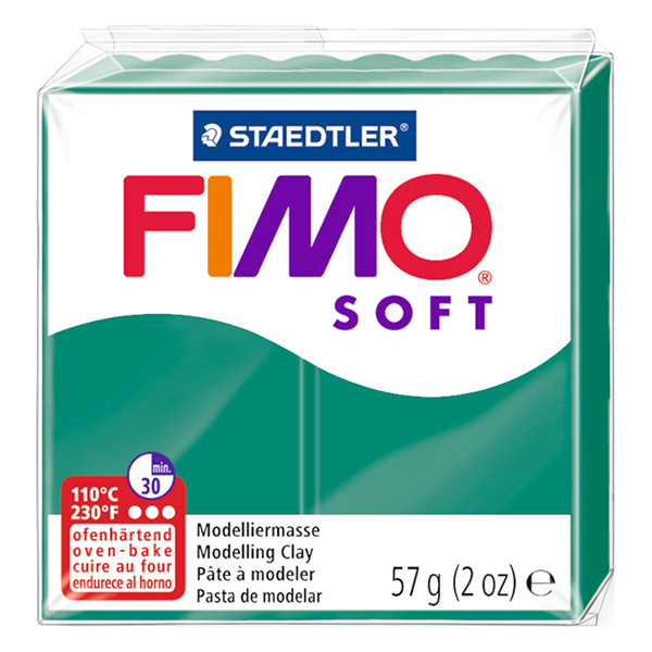 Staedtler Fimo soft pâte à modeler 57g - 56 émeraude 8020-56 424554 - 1