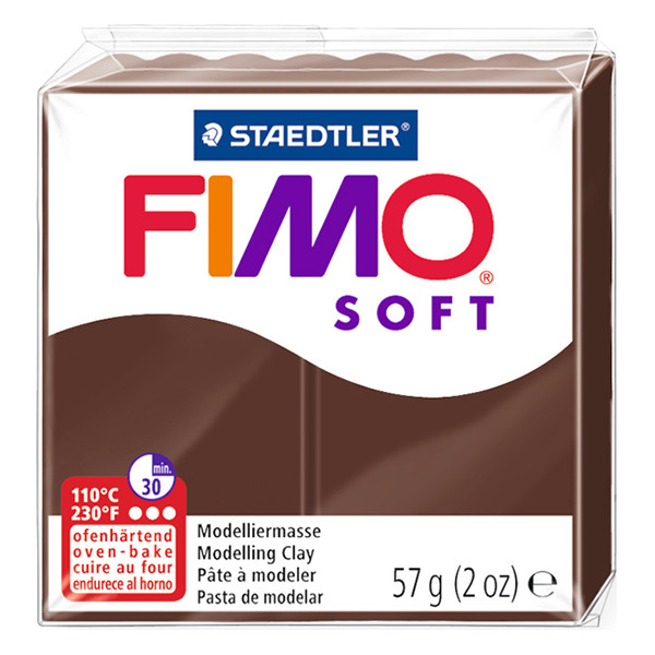 Staedtler Fimo soft pâte à modeler 57g - 75 chocolat 8020-75 424524 - 1
