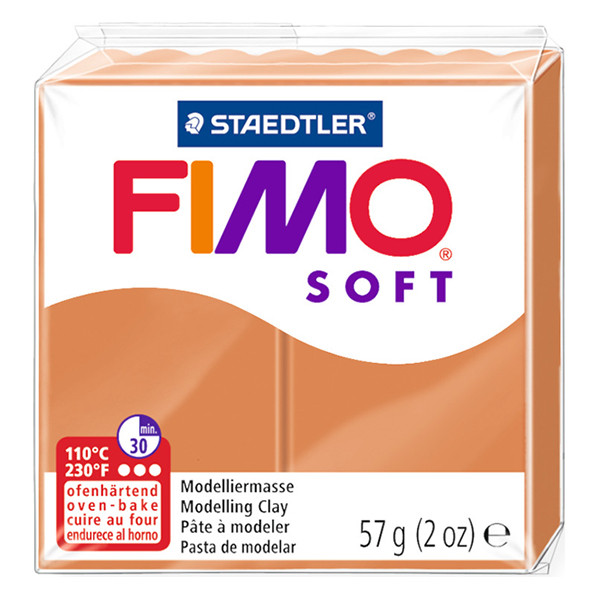Staedtler Fimo soft pâte à modeler 57g - 76 cognac 8020-76 424526 - 1