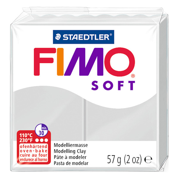 Staedtler Fimo soft pâte à modeler 57g - 80 gris dauphin 8020-80 424634 - 1