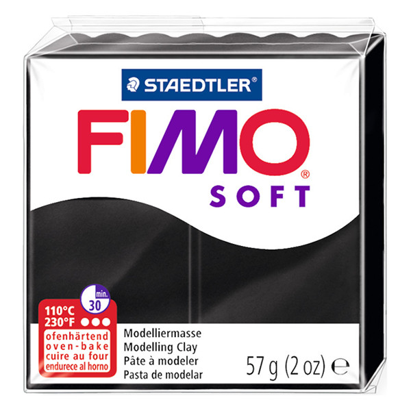 Staedtler Fimo soft pâte à modeler 57g - 9 noir 8020-9 424644 - 1