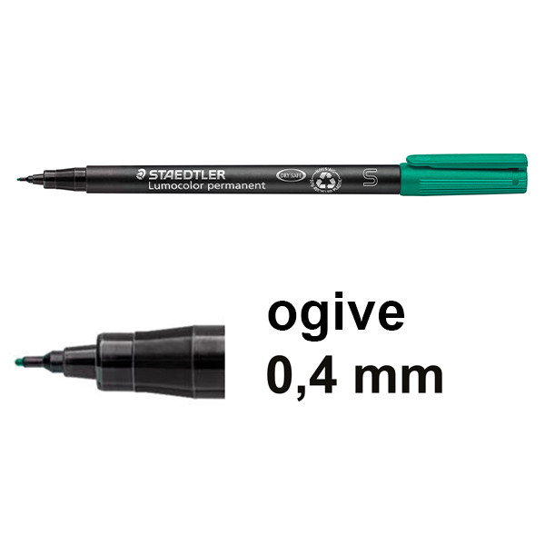 Staedtler Lumocolor 313 marqueur permanent (0,4 mm ogive) - vert 313-5 424728 - 1