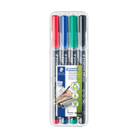 Staedtler Lumocolor 313 marqueur permanent 4 pièces (0,4 mm ogive) - couleur assorties 313WP4 209623