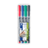 Staedtler Lumocolor 313 marqueur permanent 4 pièces (0,4 mm ogive) - couleur assorties