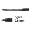 Staedtler Lumocolor 318 marqueur permanent (0,6 mm ogive) - noir