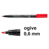 Staedtler Lumocolor 318 marqueur permanent (0,6 mm ogive) - rouge