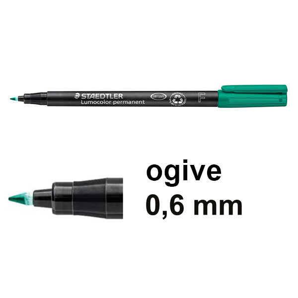 Staedtler Lumocolor 318 marqueur permanent (0,6 mm ogive) - vert 318-5 424736 - 1