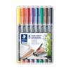 Staedtler Lumocolor 318 marqueur permanent 8 pièces (0,6 mm ogive) - couleurs assorties