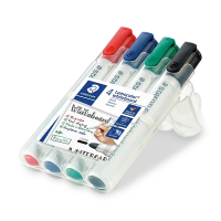 Staedtler Lumocolor 351 marqueur standard pour tableau blanc 4 pièces (2 mm ogive) - couleurs assorties 351WP4 209611