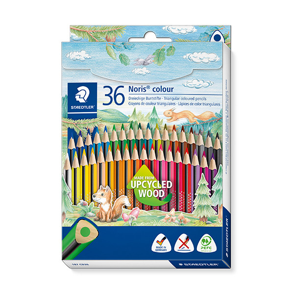 Staedtler Noris crayons de couleur triangulaires (36 pièces) 187CD36 209574 - 1