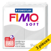 Offre: 3x Fimo soft pâte à modeler 57g - 80 gris dauphin 424697 - 1