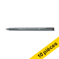 Staedtler Offre : 10x Staedtler Lumocolor 308 feutre à pointe fine (0,1 mm) - noir  209656