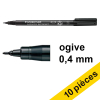 Offre : 10x Staedtler Lumocolor 313 marqueur permanent (0,4 mm ogive) - noir