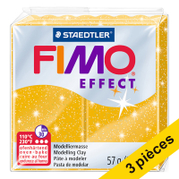 Offre : 3x Fimo effect pâte à modeler 57g - 112 or pailleté 424666