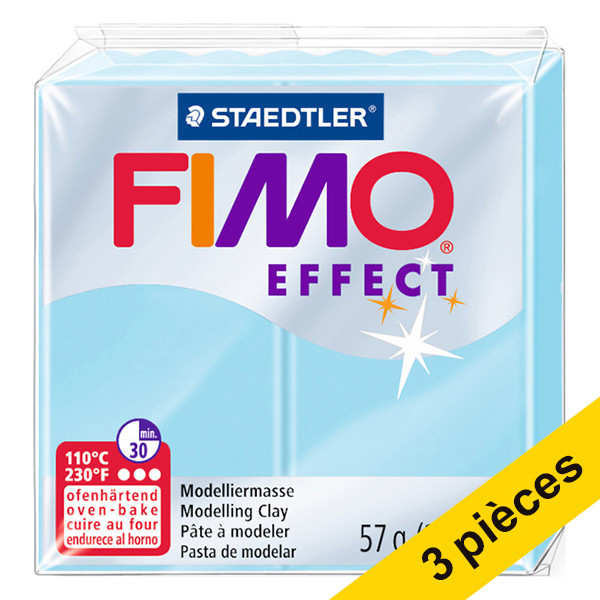 Offre : 3x Fimo effect pâte à modeler 57g - 305 aqua 424704 - 1