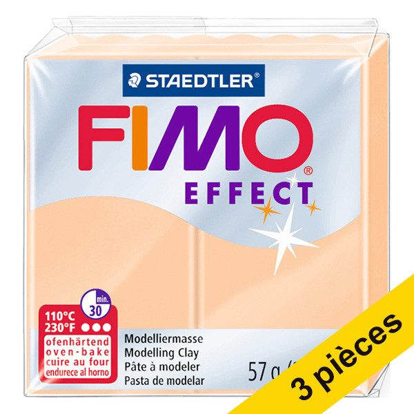 Offre : 3x Fimo effect pâte à modeler 57g - 405 pêche 424673 - 1