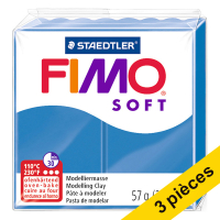 Offre : 3x Fimo soft pâte à modeler 57g - 37 bleu pacifique