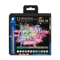 Staedtler Pigment Arts Pastel Colours feutres pinceaux (12 pièces) 209665