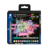 Staedtler Pigment Arts Pastel Colours feutres pinceaux (12 pièces)