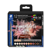 Staedtler Pigment Arts Portrait Colours feutres pinceaux (12 pièces) 209667