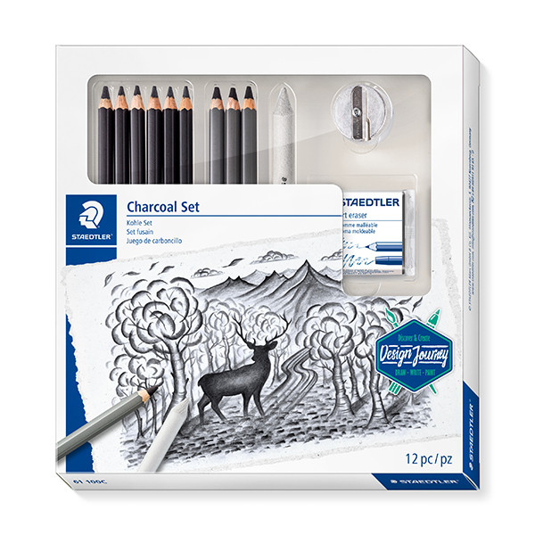 Staedtler mixed set de crayons fusain 61100C 209642 - 1