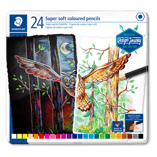 Staedtler super soft crayons de couleur (24 pièces) 149CM24 209568 - 1